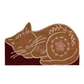 Kaşmir Halı Uyuyan Kedi Şekille Coco Paspas 44x71 cm