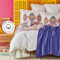 Karaca Home Morela Pembe %100 Pamuk King Size Nevresim Takımı