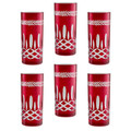 Jumbo Double Face 6 Parça Meşrubat Bardağı Kırmızı