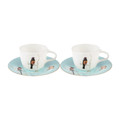 Karaca Fine Pearl Grace Mint 2 Kişilik Kahve Fincan Takımı 100 ml