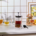 Karaca Pia Çift Cidarlı Borosilikat Cam French Press 600 ml Metalik