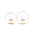 Karaca Home Geometri 2li Mumluk Seti Gold 10x19cm