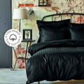 Karaca Home Charm Bold Siyah %100 Pamuk Saten Tek Kişilik Nevresim Takımı