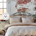 Karaca Home Charm Bold Bej %100 Pamuk Saten Çift Kişilik Nevresim Takımı