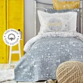 Karaca Home Chemistry Gri %100 Pamuk Tek Kişilik Genç Nevresim Yatak Örtüsü Set