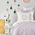 Karaca Home Birdy Lila %100 Pamuk Tek Kişilik Genç Nevresim Yatak Örtüsü Set