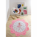 Karaca Home Circle Genç Peri Baskılı Halı 100x100cm