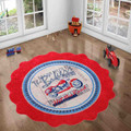 Karaca Home Circle Genç Moto Baskılı Halı 100x100cm