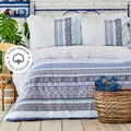 Karaca Home Nileso Mavi %100 Pamuk Tek Kişilik Nevresim Takımı