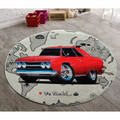 Karaca Circle Genç Redcar Baskılı Halı 100x100cm
