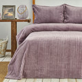 Karaca Home Joena Mürdüm Çift Kişilik Soft Yatak Örtüsü
