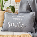 Karaca Home Softy Gri Nakışlı İç Dolgulu Kırlent 35x55 cm