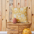 Karaca Home Clereta Desenli Kırlent 45x45 cm Hardal