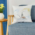 Karaca Home Kız Kulesi Ekru Desenli İç Dolgulu Kırlent 45x45 cm
