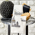Karaca Home Galata Siyah %100 Pamuk Nakışlı 3 Parça Havu Seti 30x50 cm