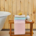 Karaca Home İda Taş Pudra Mint Lila 4'lü Havlu Set 30x50 cm