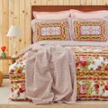 Karaca Home Capri Somon %100 Pamuk Çift Kişilik Pike Hediyeli Nevresim Takımı 