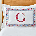 Karaca Home Letra Kırmızı %100 Pamuk G Harfi Yastık Kılıfı