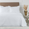 Karaca Home White Collection Valse Beyaz %100 Pamuk Çift Kişilik Yatak Örtüsü Seti 