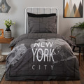 Karaca Home Young New York City Tek Kişilik %100 Pamuk Nevresim Takımı 