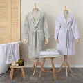 Karaca Home Matilda Lila Yeşil Bambu %100 Pamuk Aİle Banyo Seti