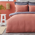 Karaca Home Basic Antrasit-Terecota Çift Taraflı Çift Kişilik Nevresim Takımı
