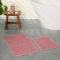 Karaca Home Kelly Flower Mürdüm Paspas Set 50x80 50x40 cm