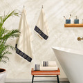 Karaca Home Minka Sonil %100 Pamuk Banyo/Yüz Havlusu Hamam Seti Off White/ Lacivert