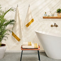 Karaca Home Minka Sonil %100 Pamuk Banyo/Yüz Havlusu Hamam Seti Off White Gold