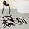 Karaca Home Zebra Siyah 2li Pamuk Banyo Paspası 60x100 cm 50x60 cm