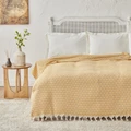 Karaca Home Cordoba Çift Kişilik Pike Yatak Örtüsü 200x230 cm Hardal
