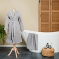 Karaca Home Oliva Gri %100 Pamuk Bornoz Seti S/M