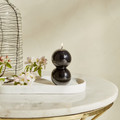 Karaca Home Buble 2li Şekilli Mum Siyah