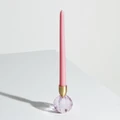 Karaca Home Vicki Cam Şamdan 6x13 cm Pembe