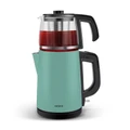 Karaca Tea Glass 2 in 1 Çelik Çay Makinesi ve Kettle Blue Mist