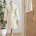 Karaca Home Marion Off White %100 Pamuk Bornoz Set L/XL
