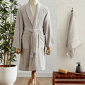 Karaca Home Marion Grı %100 Pamuk Bornoz Set S/M