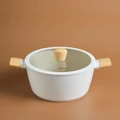 Karaca Swiss Crystal Almond Cream İndüksiyon Tabanlı Tencere 24 Cm