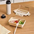 Karaca Fusca Çatal Kaşıklı Lunch Box Krem