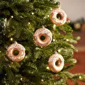 Karaca New Year Yılbaşı 2'li Set Donut Ağaç Süsü Pembe 8.5 cm