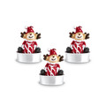Karaca New Year Yılbaşı Bear 3'lü Tealight Mum 13.8x4.8x7 cm