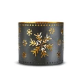 Karaca Clara Kar Taneli Metal Mumluk 10x10x9 cm