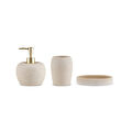 Karaca Stone Line Sandy 3 Parça Banyo Aksesuar Seti