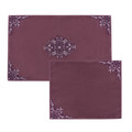 Karaca Home Bianca Mürdüm 2 Parça Dantelli Banyo Paspası (60x100 cm + 50x60 cm)