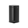 BRABANTIA 001-01-NEWICON MATT BLACK PEDALLI ÇÖP KUTUSU 12L