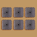 Karaca Black Gold 6lı Kare Cam Pasta Takımı