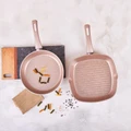 KARACA BİOGRANİT ROSEGOLD TAVA+GRILL SET