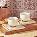 Karaca Art Deco 2 Kişilik Kahve Fincanı Takımı 90 ml Krem