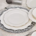 Karaca Almond Platin Line Porselen 24 Parça 6 Kişilik Yemek Takımı