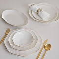 Karaca Streamline Cyrus Fine Bone 59 Parça 12 Kişilik Yemek Takımı Gold